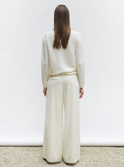 chemise en maille col volanté