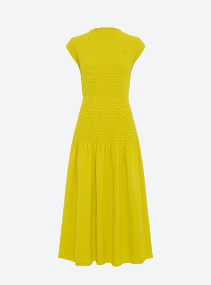 robe longue maille smockée