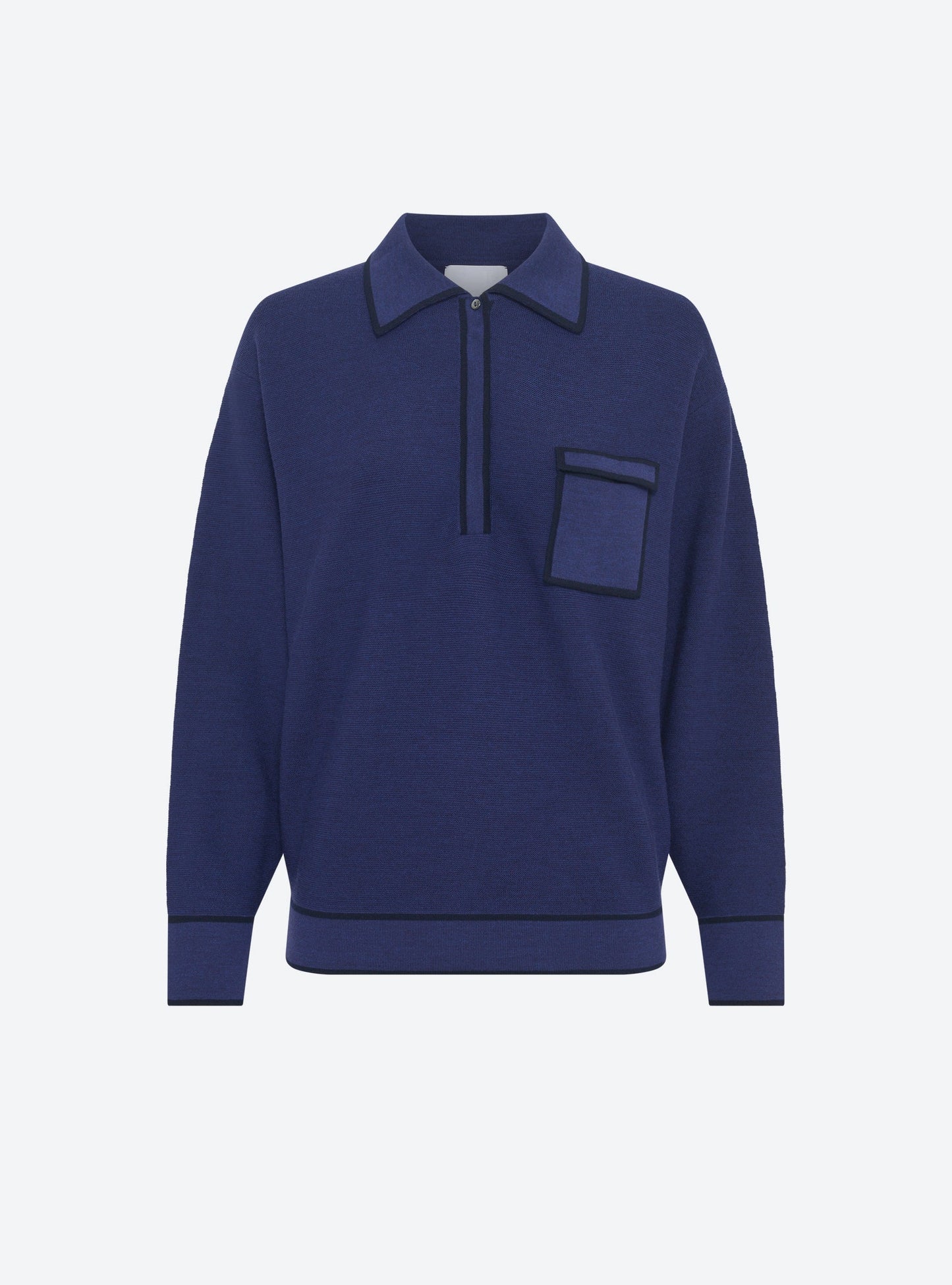 chemise maille col gansé