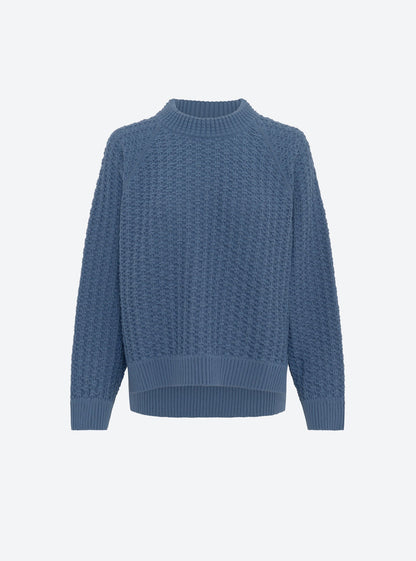 pull loose maille entrelacée