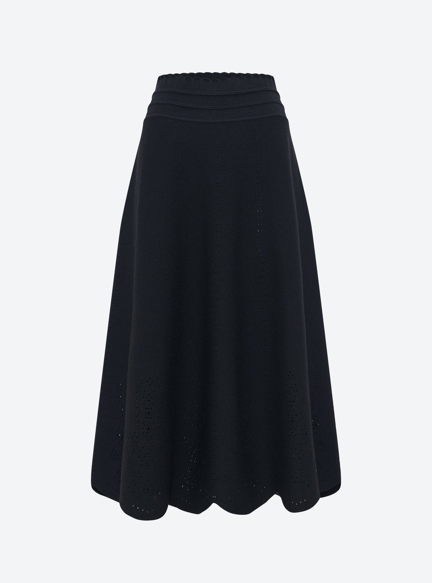 jupe longue maille broderie anglaise
