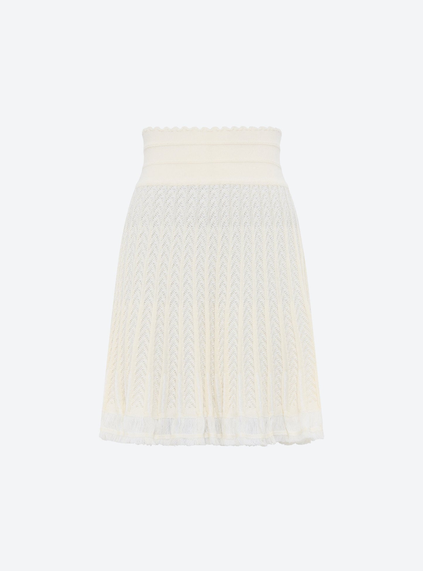 jupe courte maille chevron