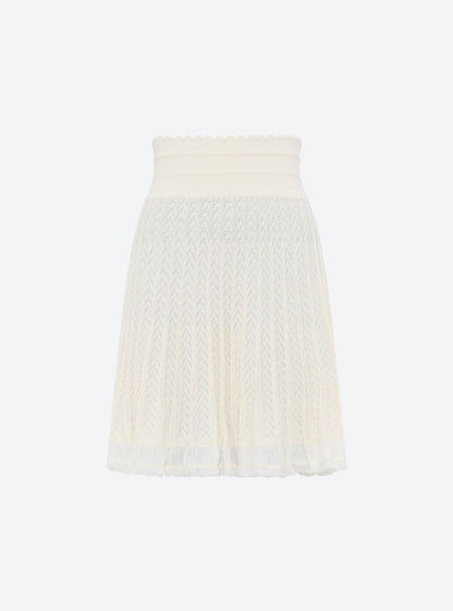 jupe courte maille chevron