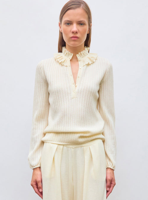 blouse maille mini-chevrons