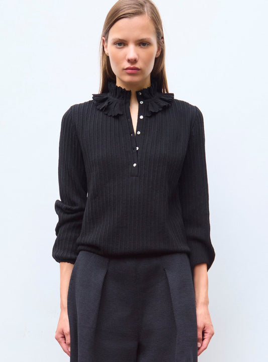 blouse maille mini-chevrons