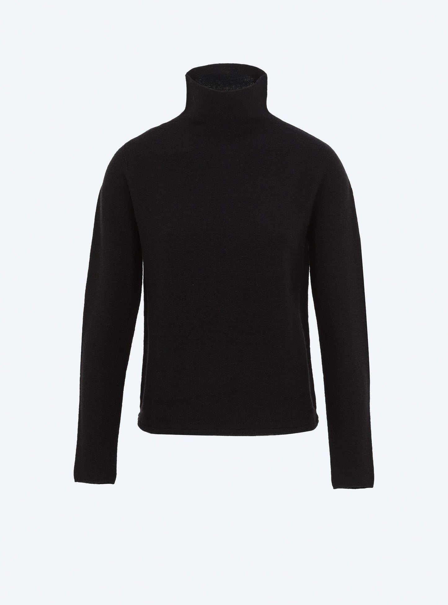 top maille point mousse col montant