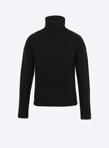 top maille point mousse col montant
