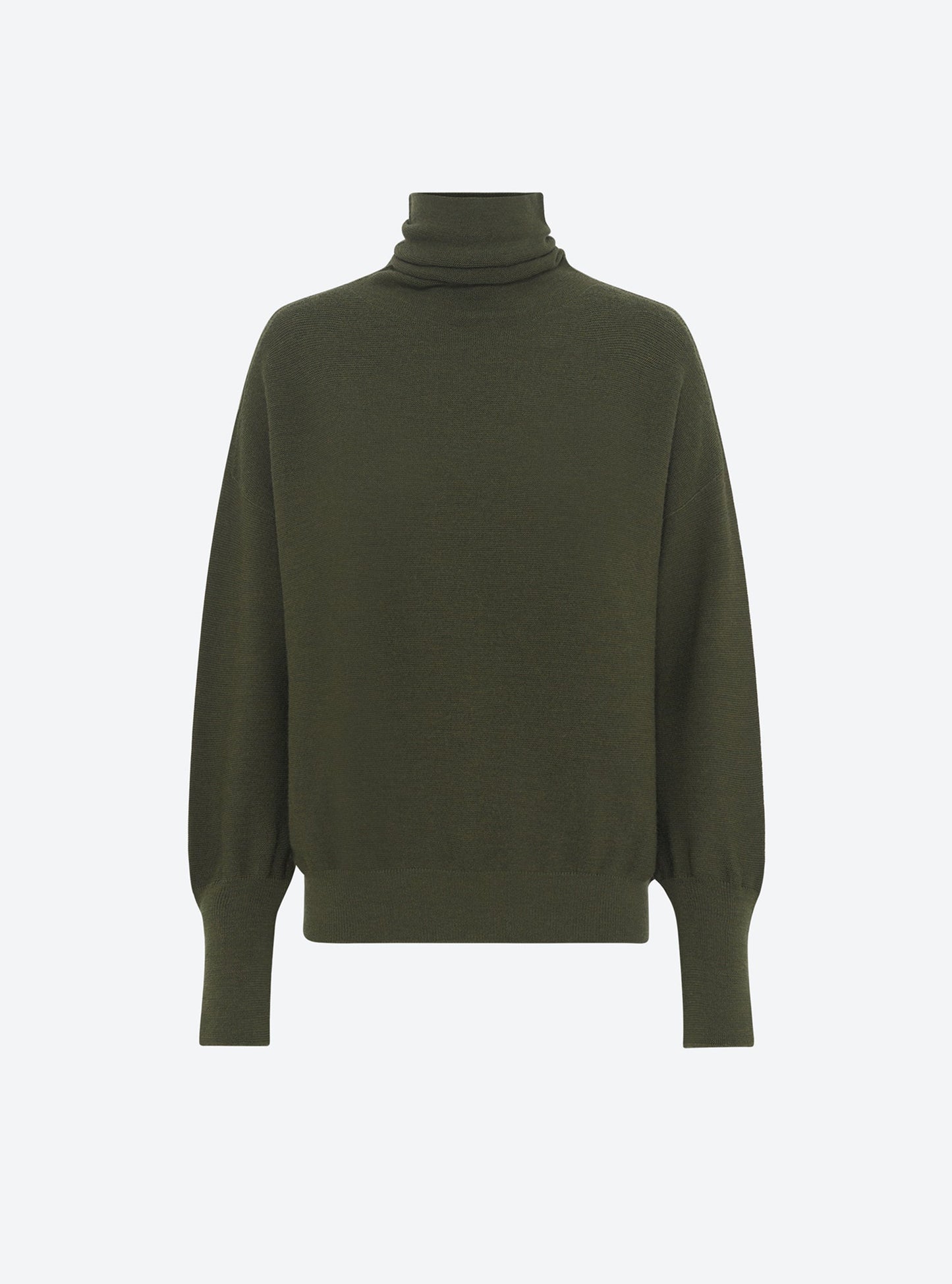 top fin maille point mousse col montant