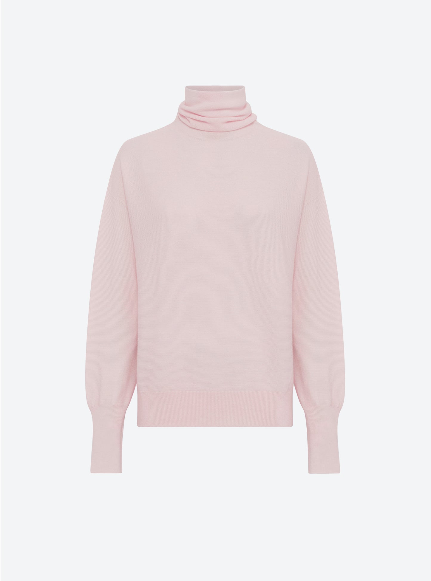 top fin maille point mousse col montant