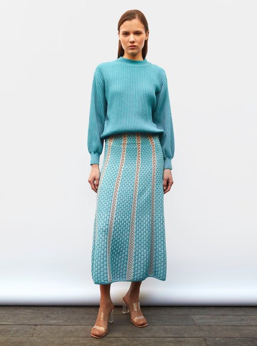 sweater en maille torsade
