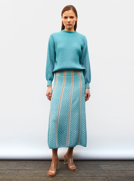 sweater en maille torsade