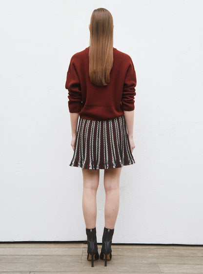 pull court en maille ondulée