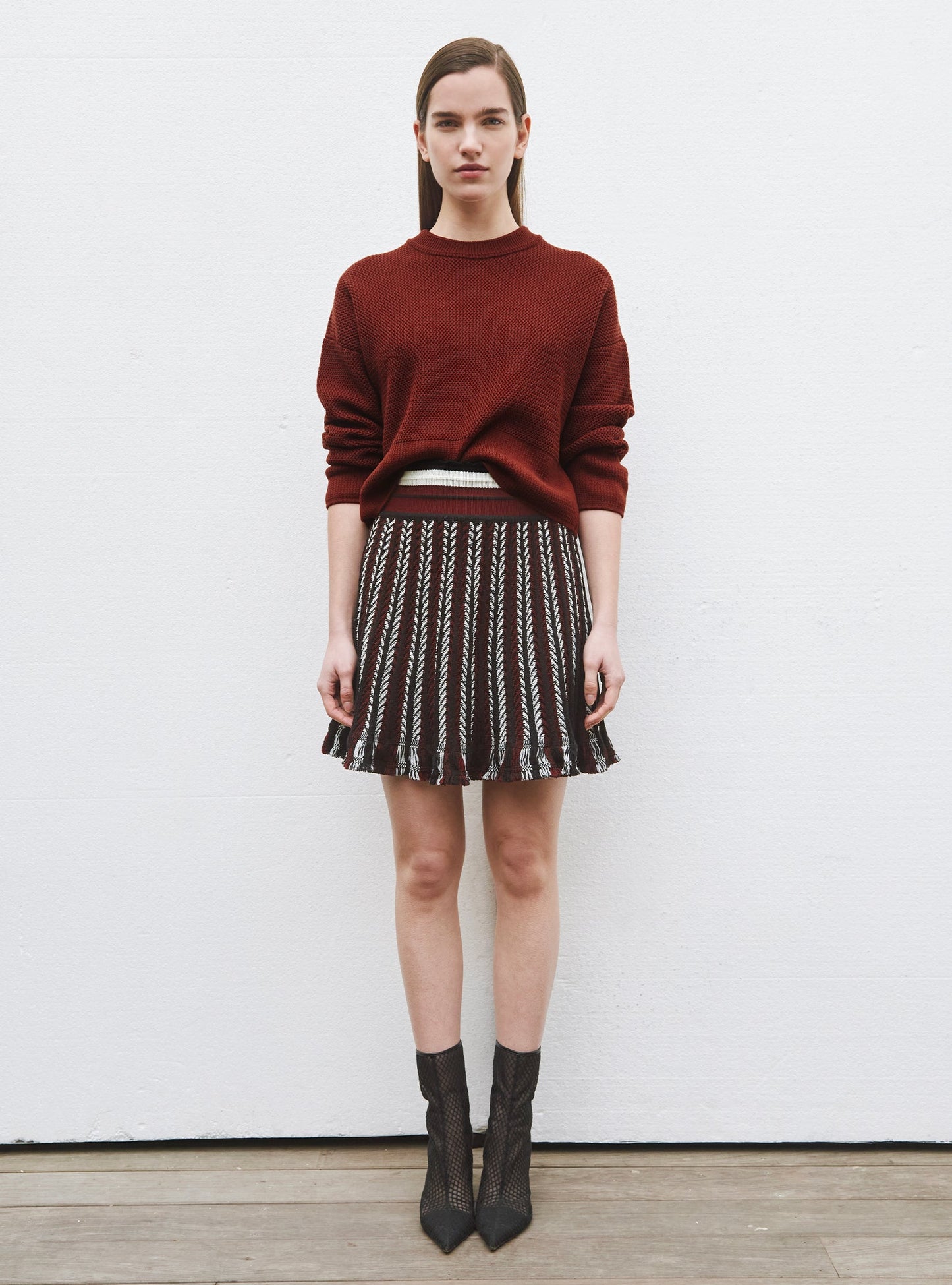 pull court en maille ondulée