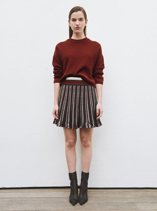 pull court en maille ondulée