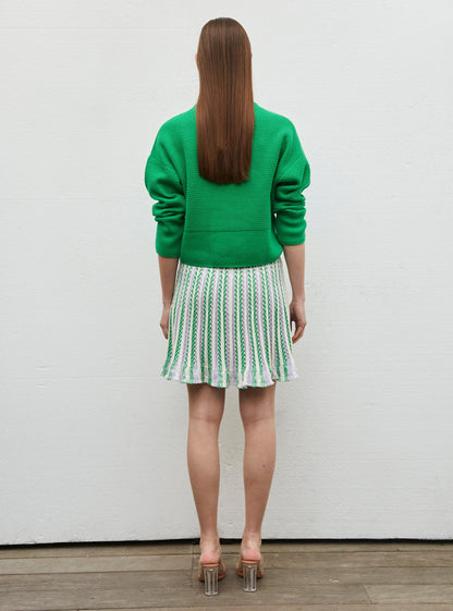 pull court en maille ondulée