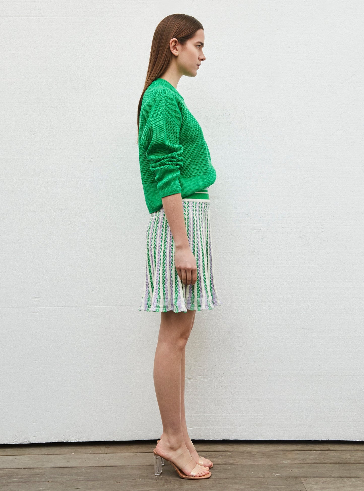 pull court en maille ondulée