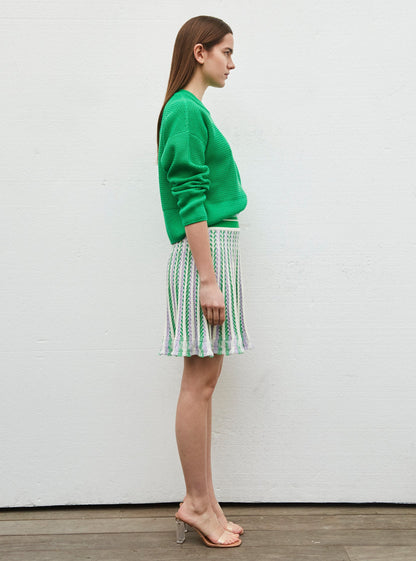 pull court en maille ondulée