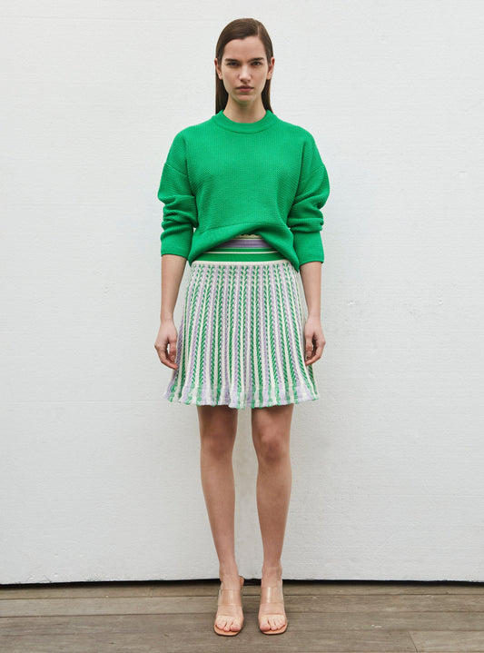 pull court en maille ondulée