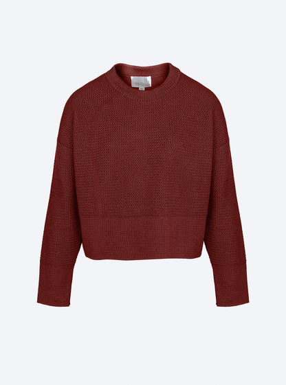 pull court en maille ondulée