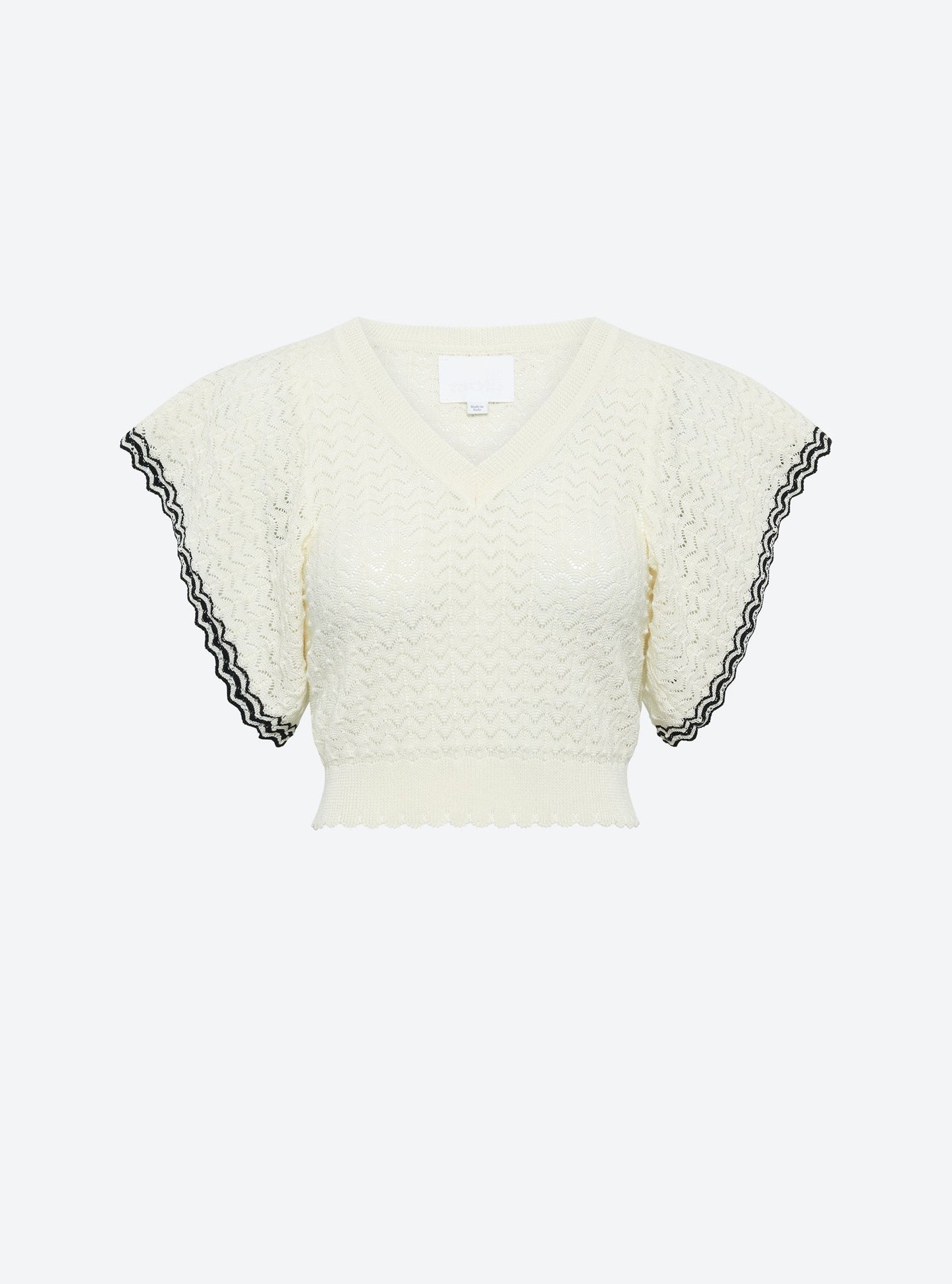 top v maille pointelle