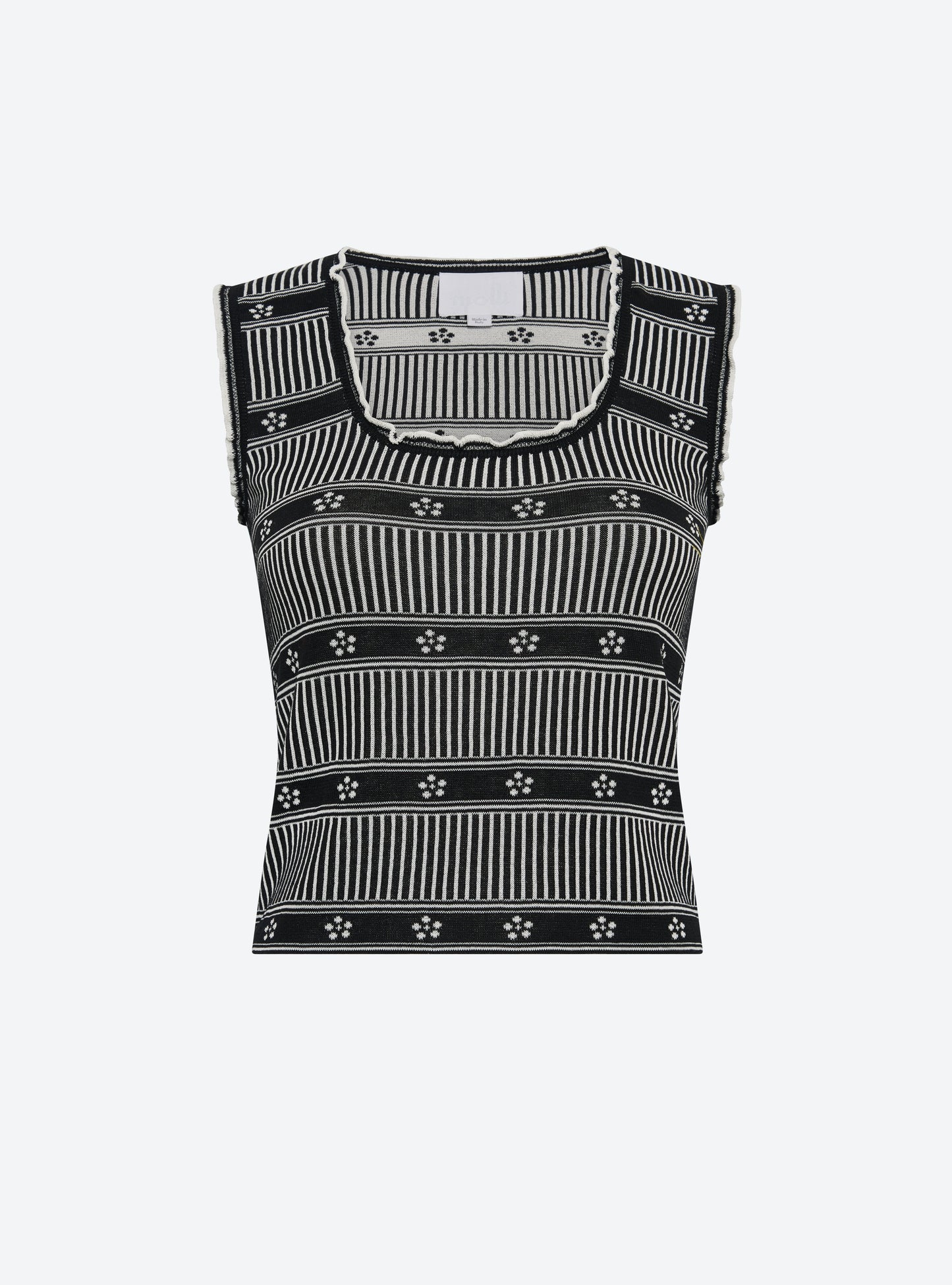 débardeur maille mini fleurs