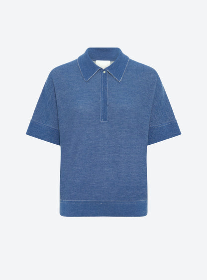 top ample à col polo