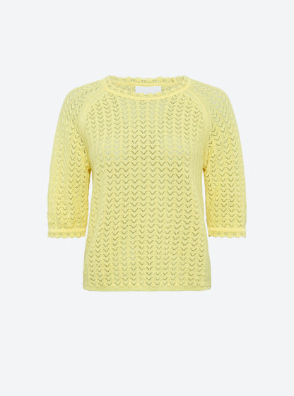top manches coudes maille pointelle