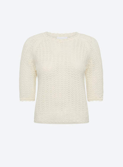 top manches coudes maille pointelle