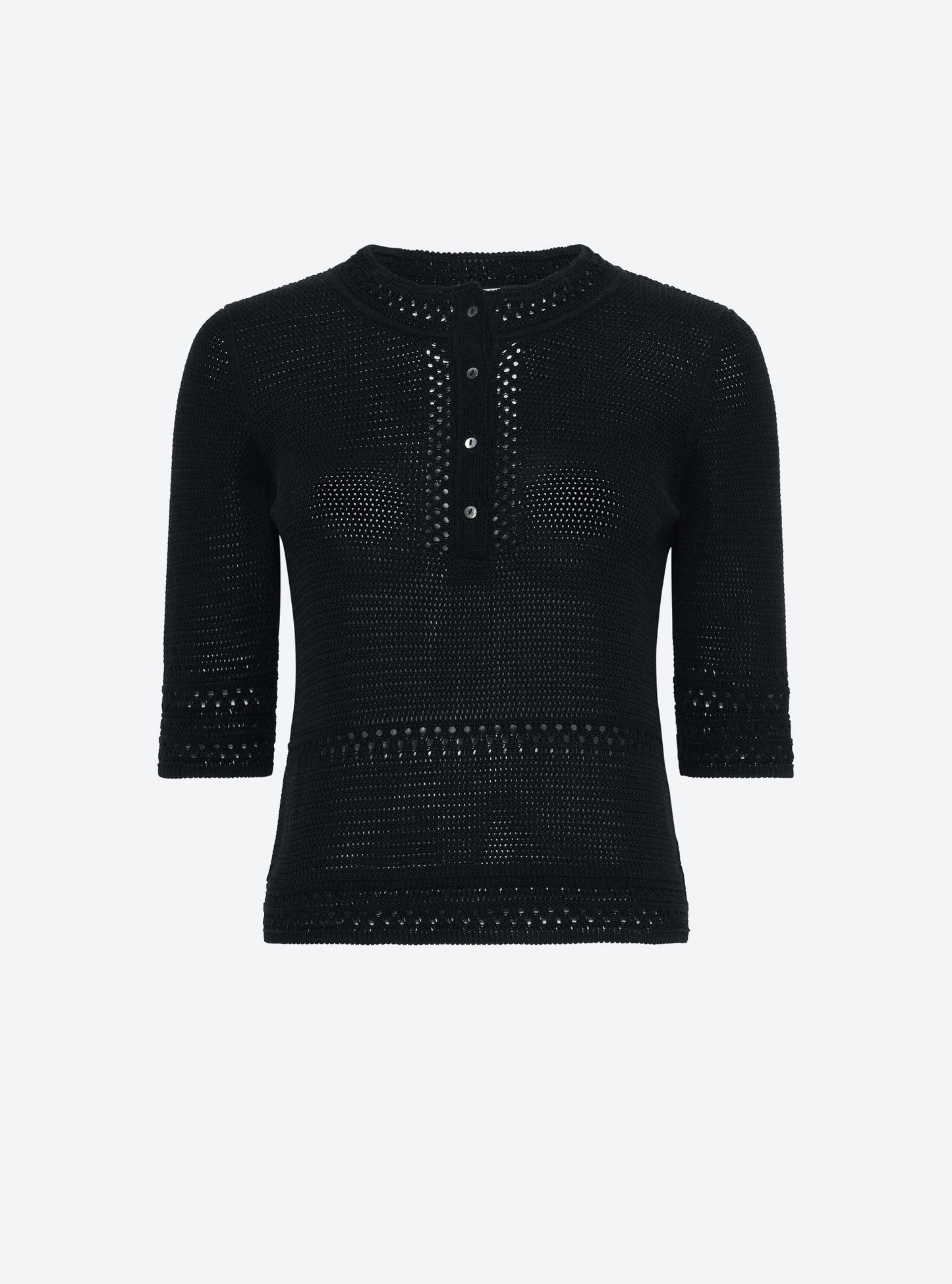 top délicat maille crochet