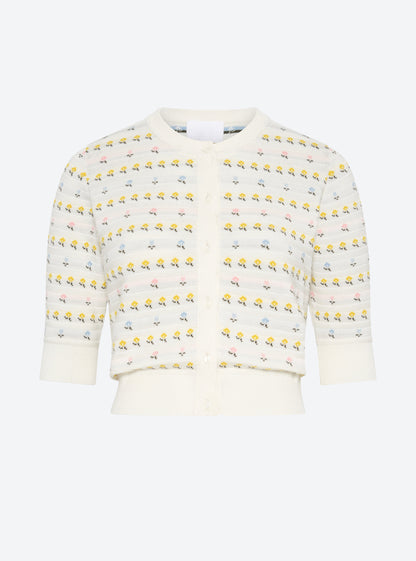 cardigan maille herbier