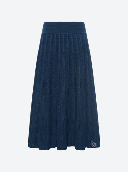 jupe longue maille guipure
