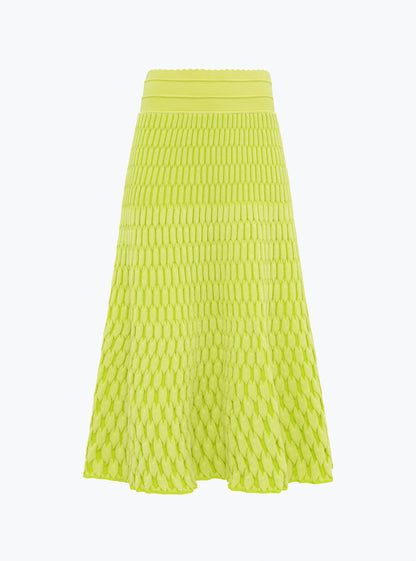 jupe longue maille zellige unie