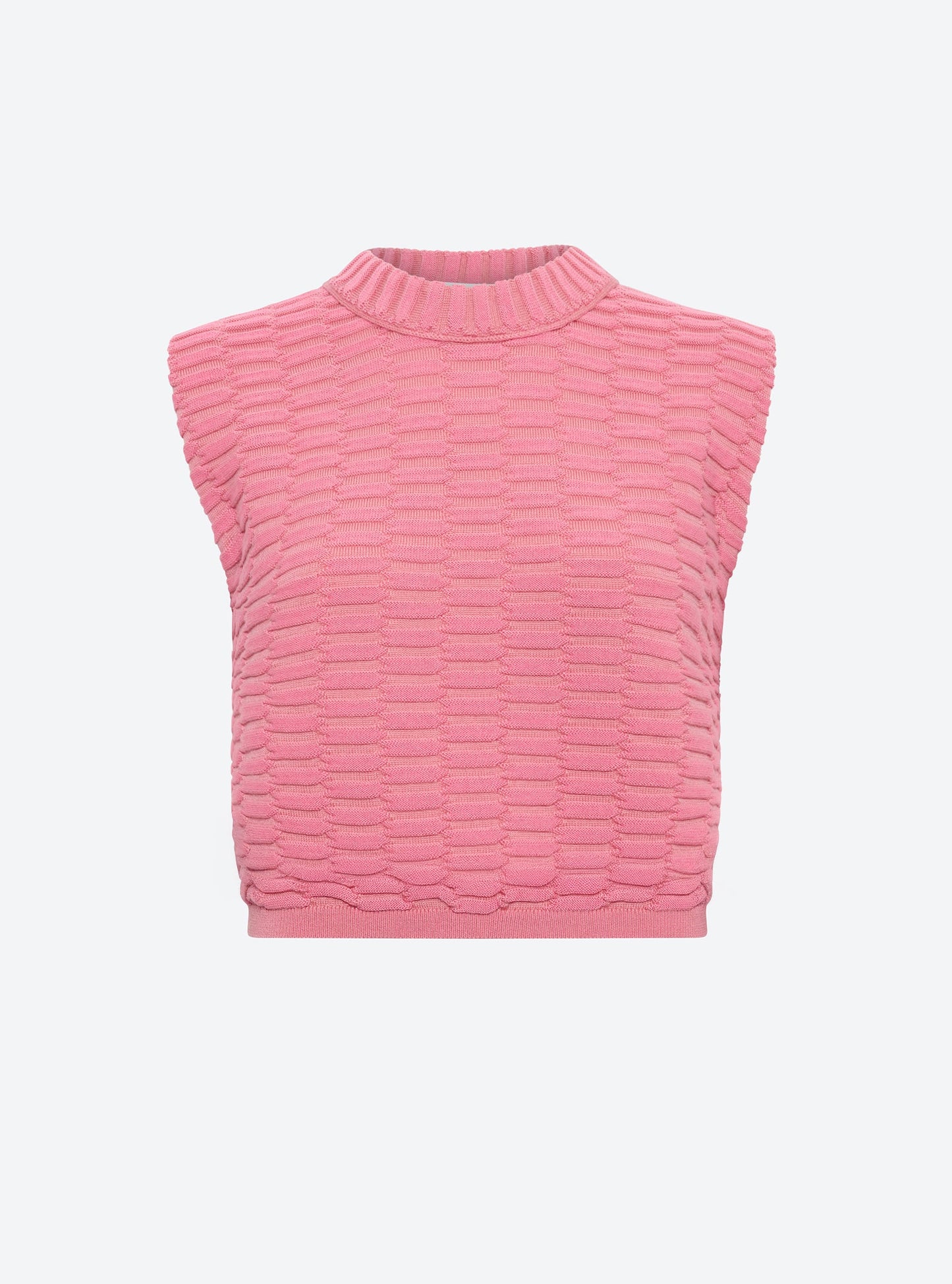 top en maille zellige uni