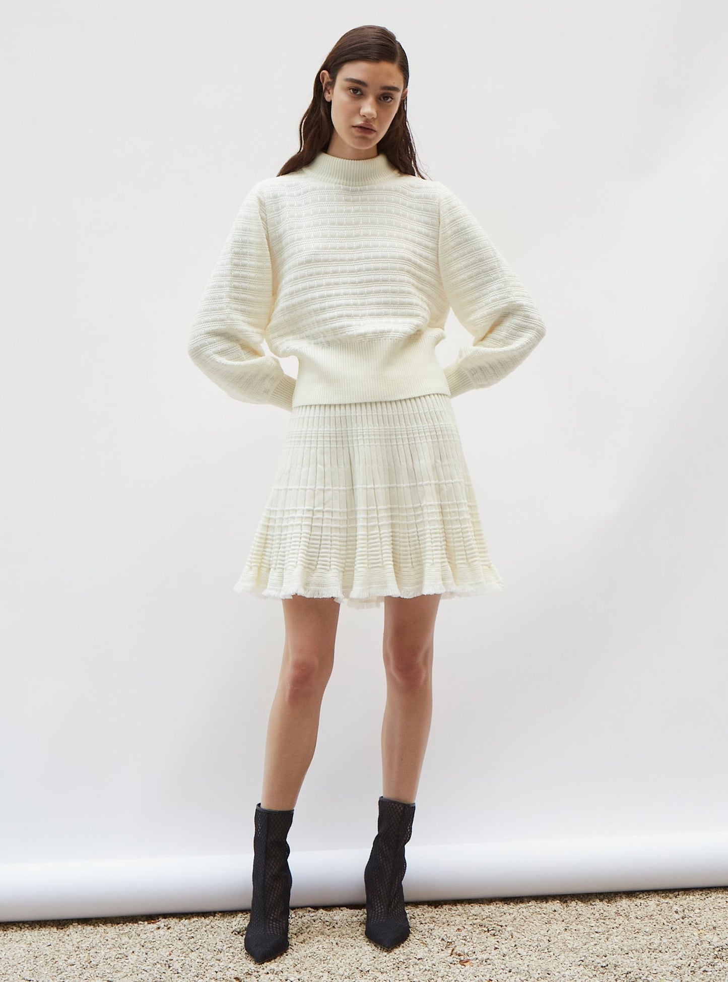 pull maille manches blousantes