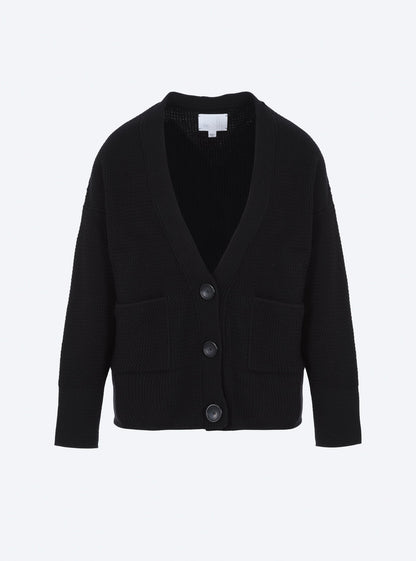grand cardigan en maille ondulée
