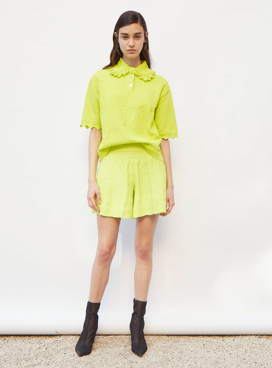 short en maille vichy uni