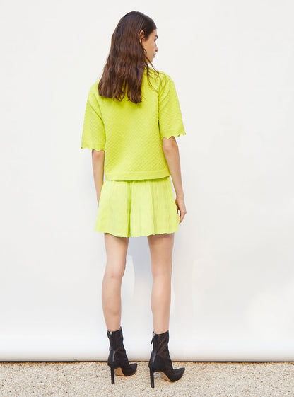short en maille vichy uni