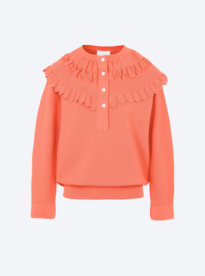 blouse en maille à maxi col