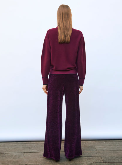 chemise maille col gansé