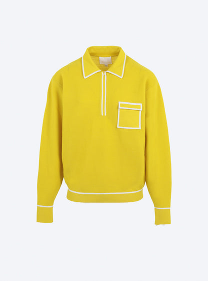 chemise maille col gansé