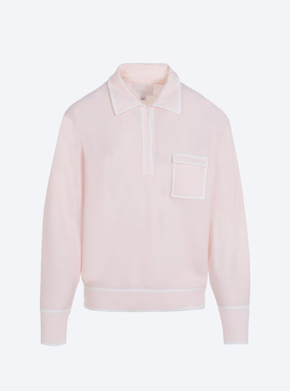 chemise maille col gansé