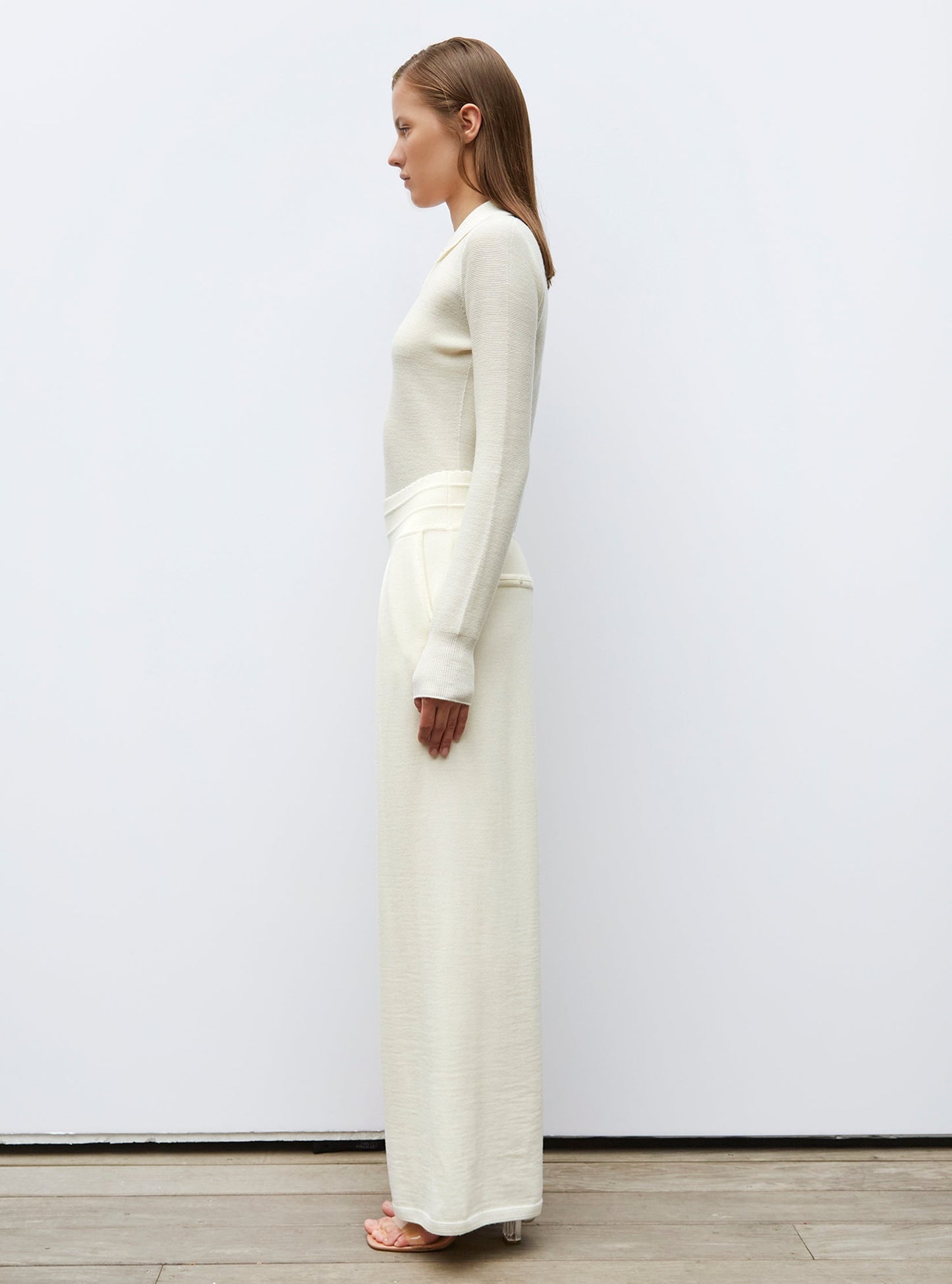 polo fin en maille point mousse
