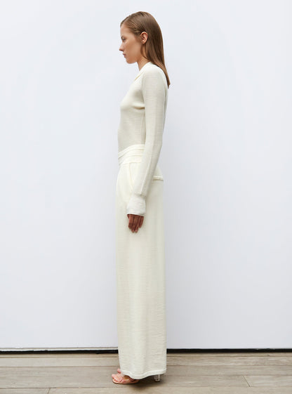 polo fin en maille point mousse