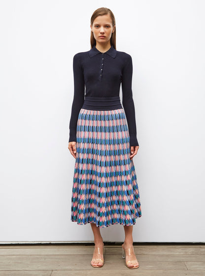 polo fin en maille point mousse