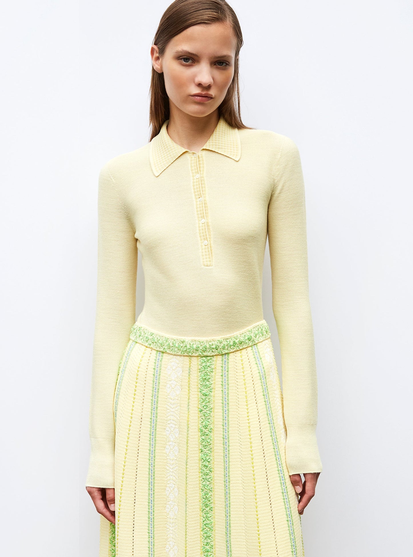 polo fin en maille point mousse