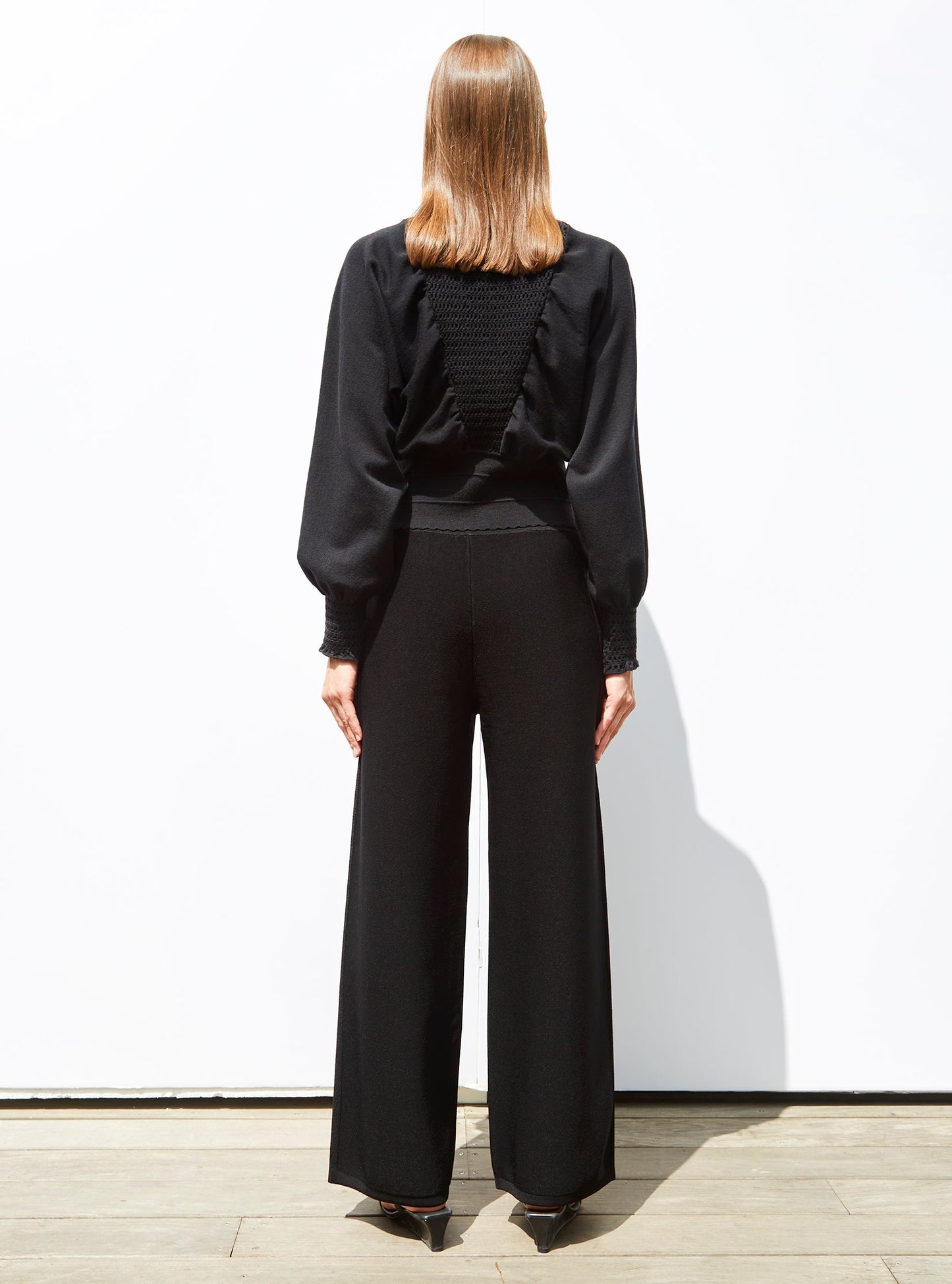 top à plastron smocké