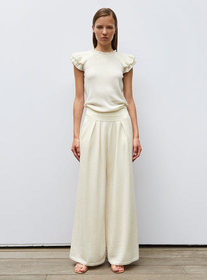 top en maille papier marbré