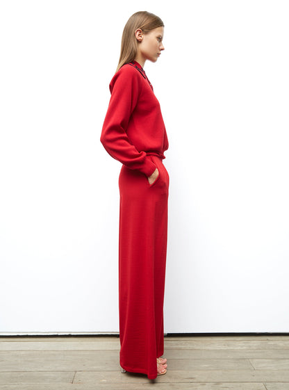 chemise maille brodée main