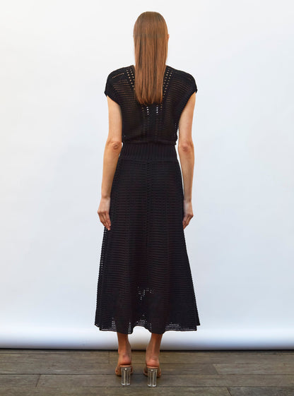 robe en maille cannage ajourée