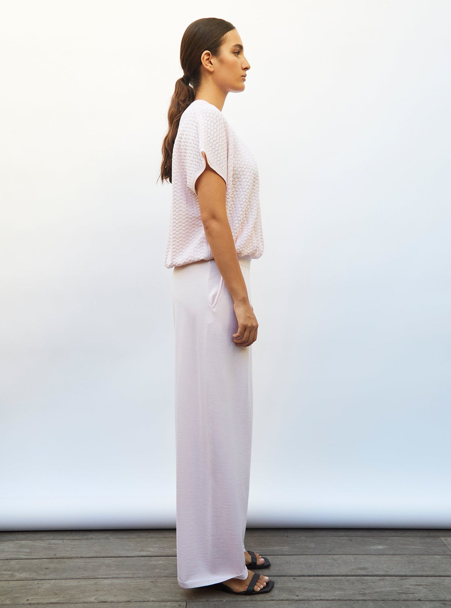 top ample en maille pointelle